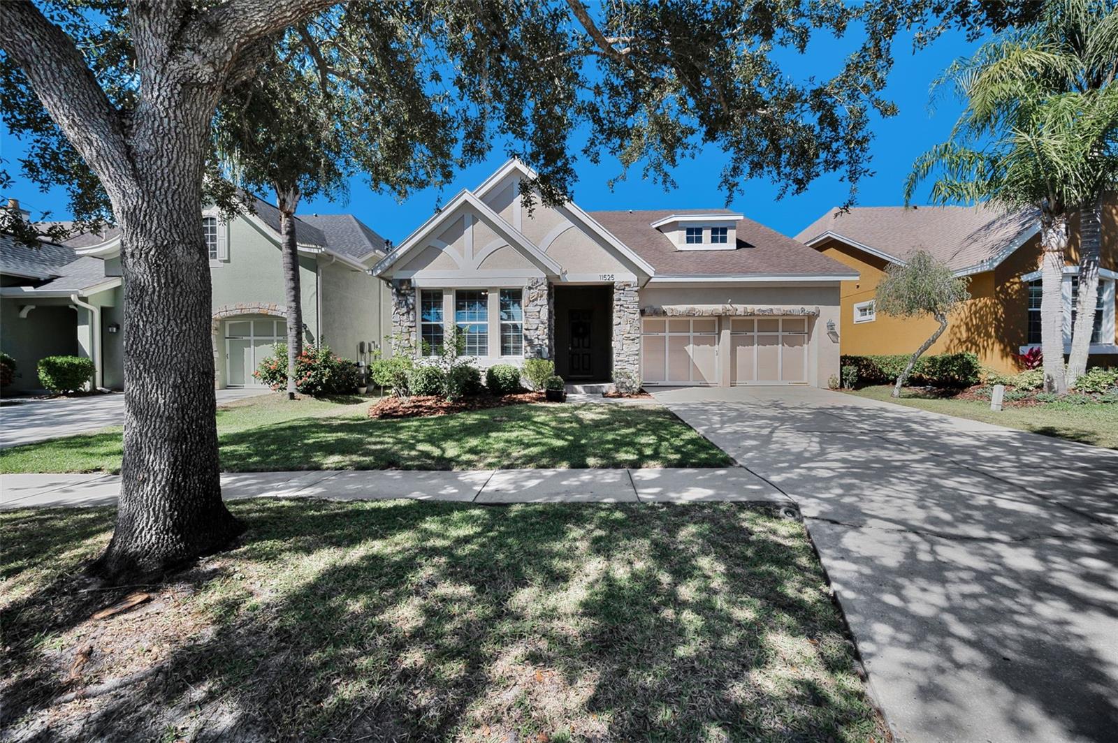 Tree lined streets and park like setting