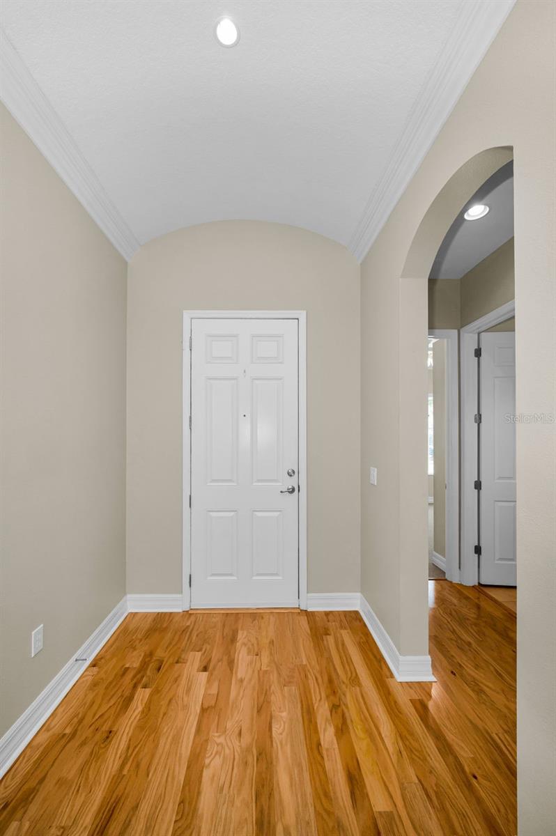 Front door and entryway