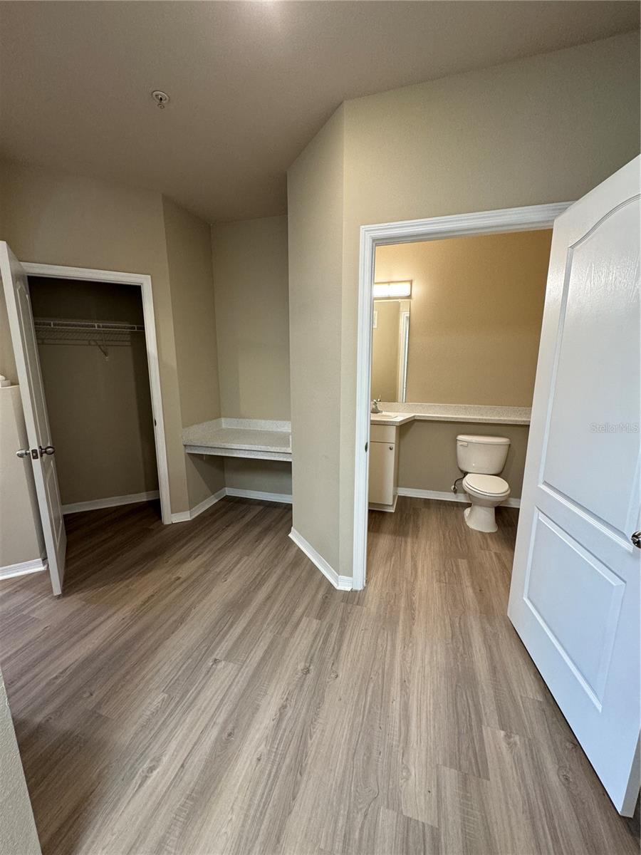Half Bathroom, Desk and Utility Closet/Pantry