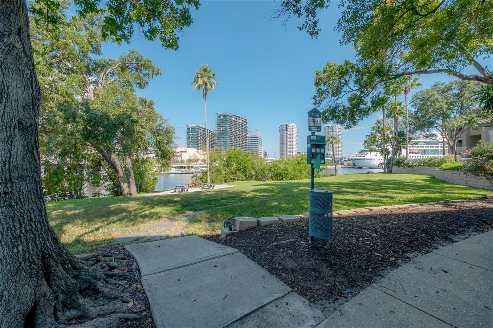Pet stations placed around the community