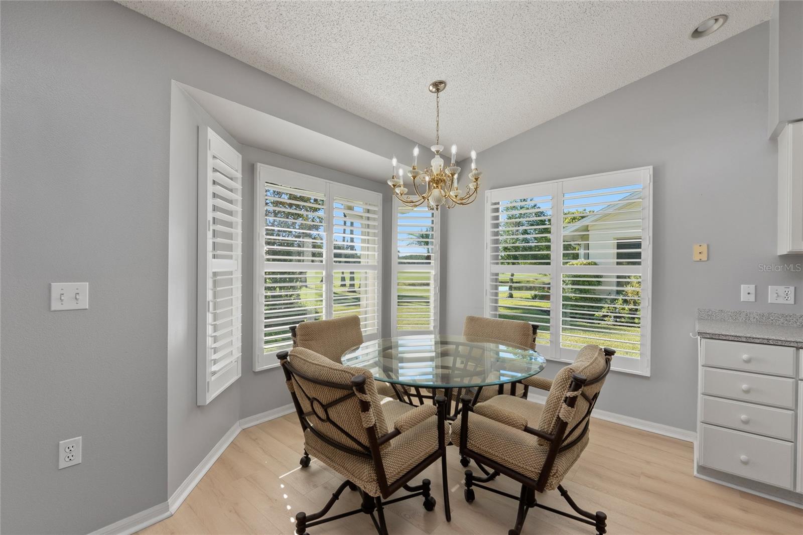 Dining space in Kitchen is bright and sunny
