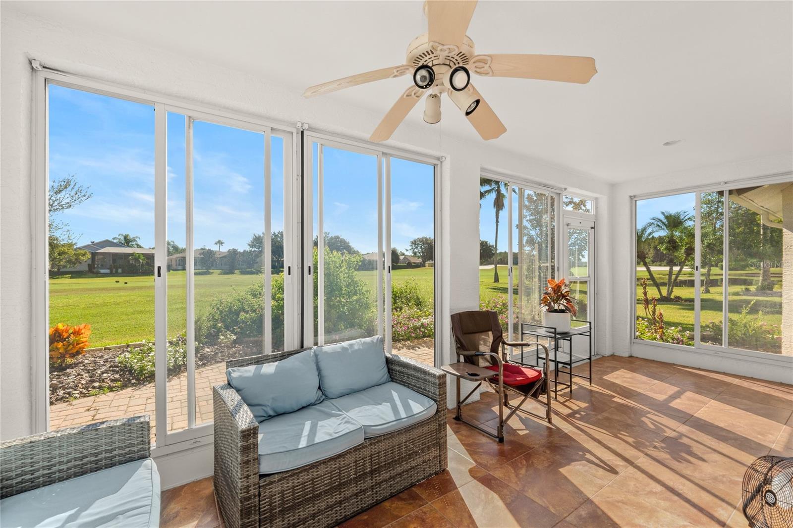 Florida Room with views of the golf course