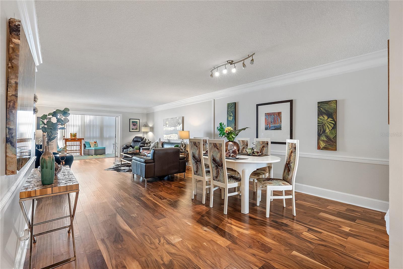 Chair rails and crown molding make it stand out