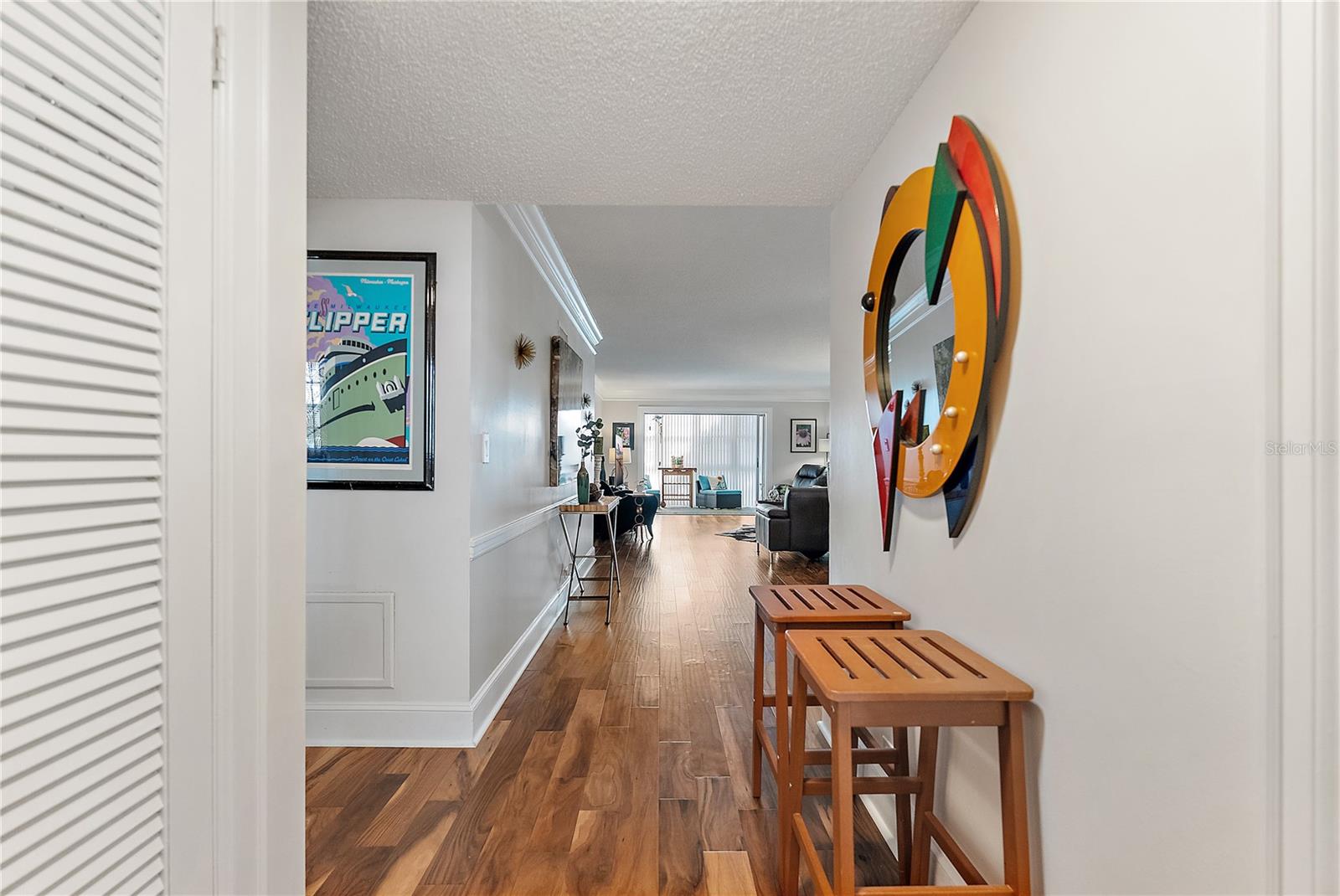 Look at those engineered hardwood floors