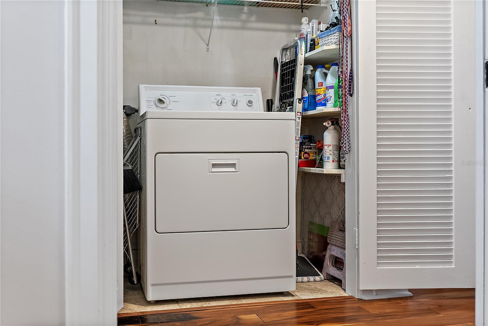 Another dryer hookup in the foyer closet