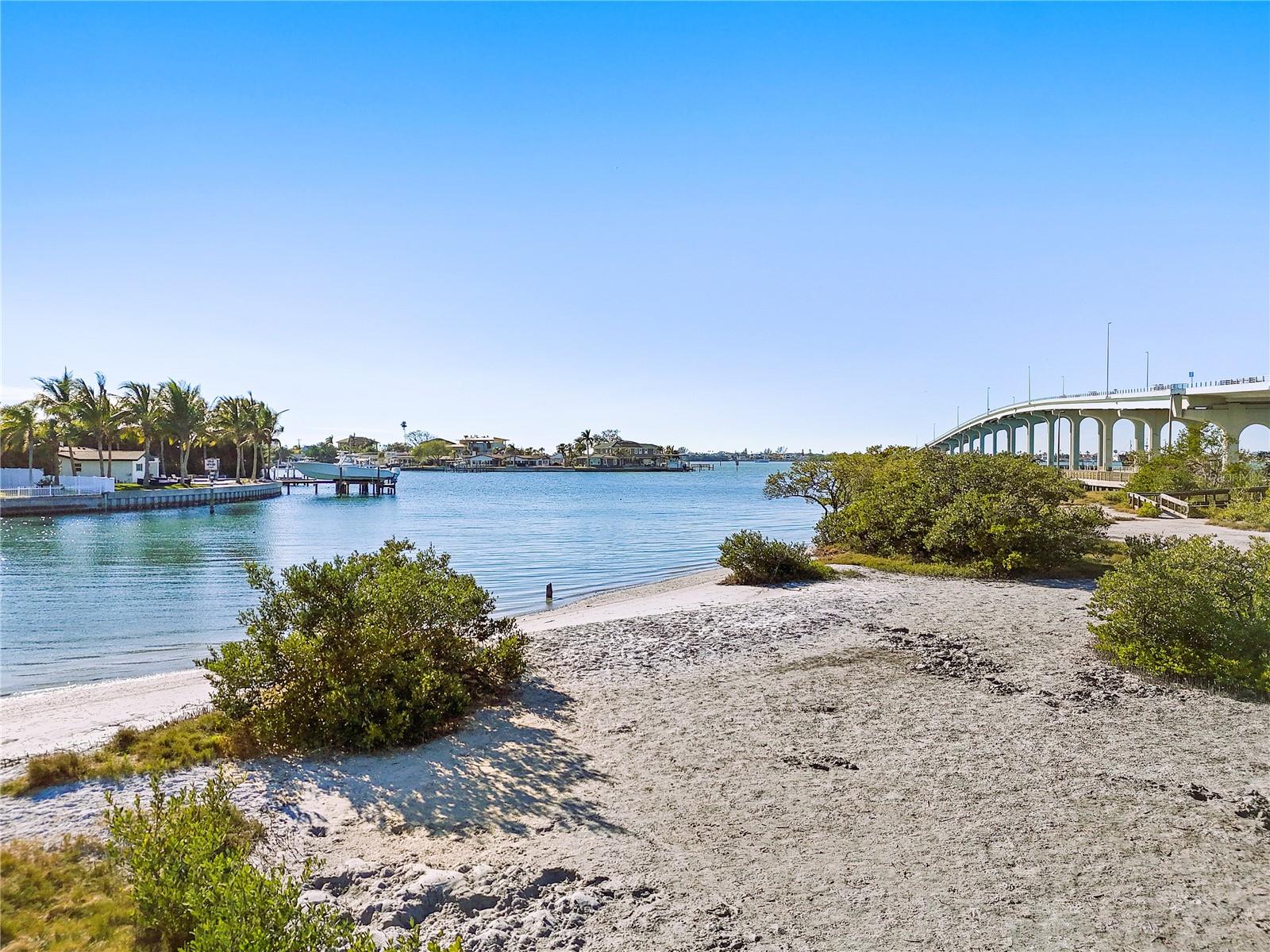 Dog beach near causeway