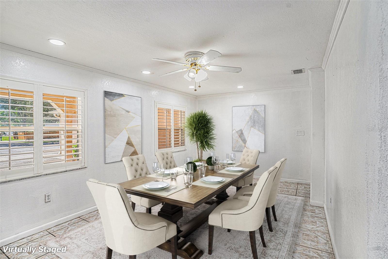 Dining room.  Walls could be opened up
