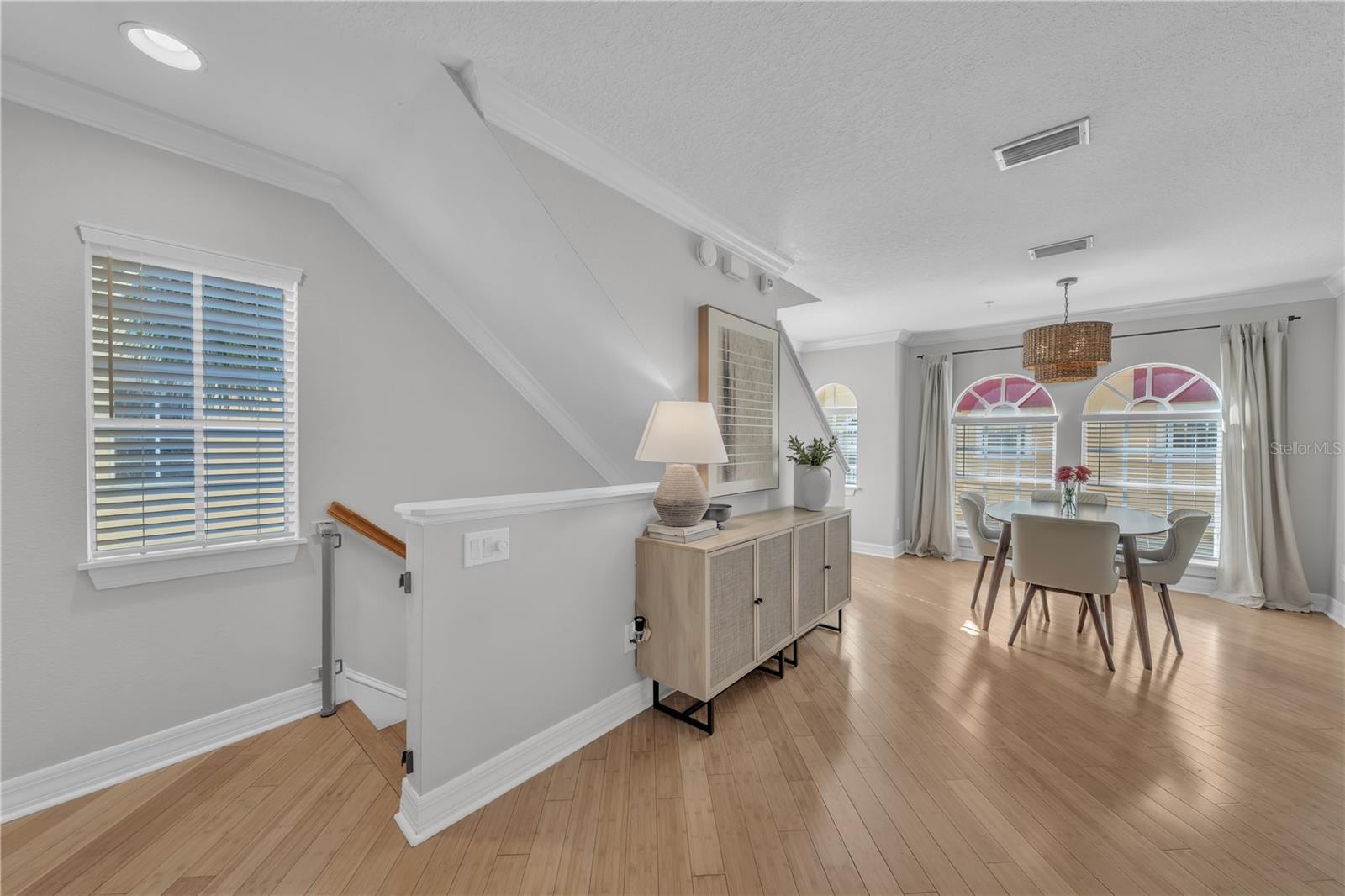 Second floor - Living, Dining, Kitchen, Half Bathroom, French doors to balcony