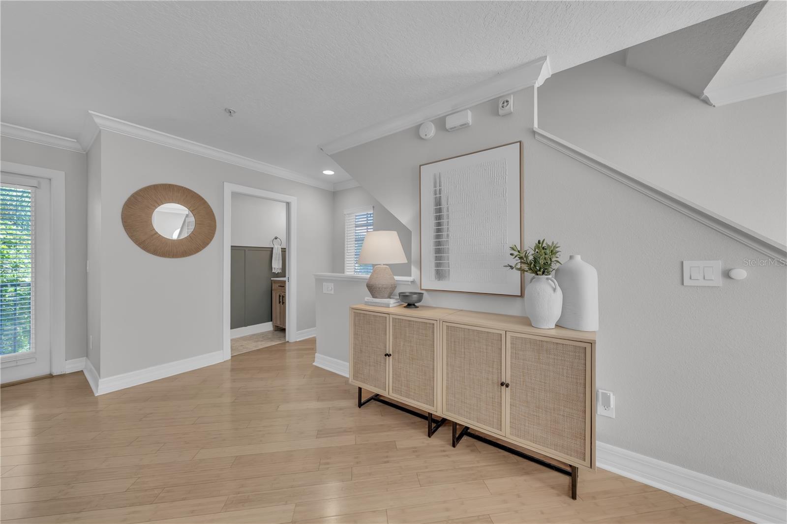 Walk up to second floor