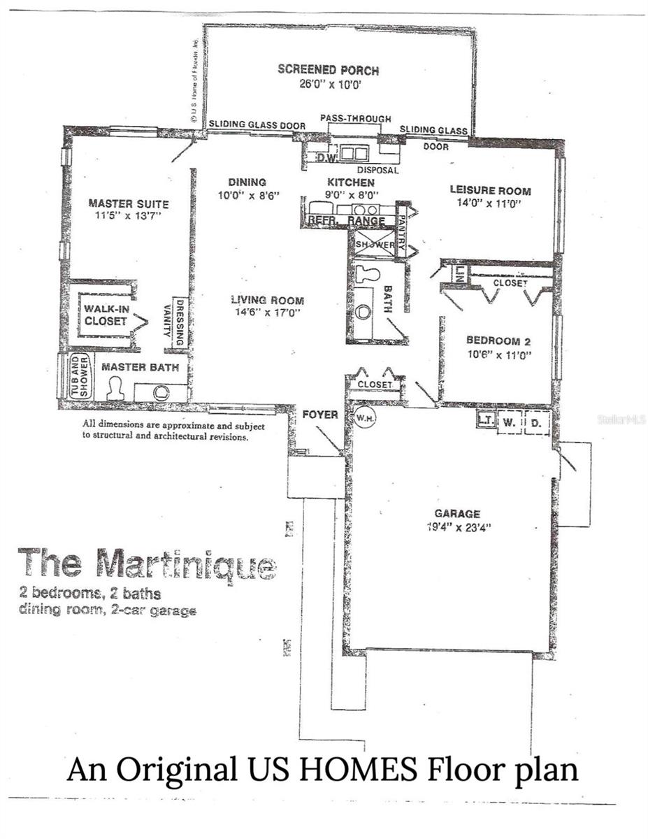 An Original US HOME Martinique Floor plan