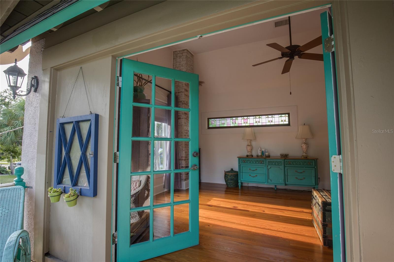Primary bedroom's private balcony