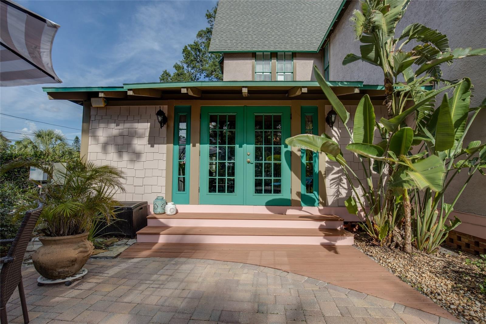 Pool area entrance door