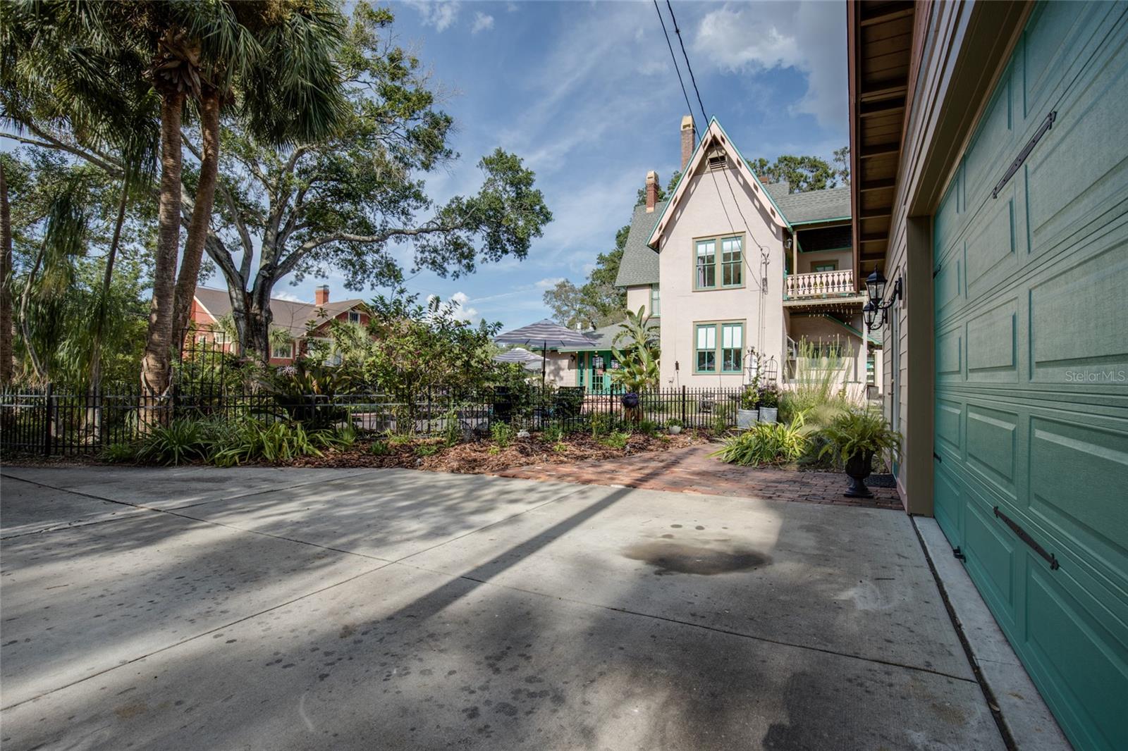 Rear view from detached garage