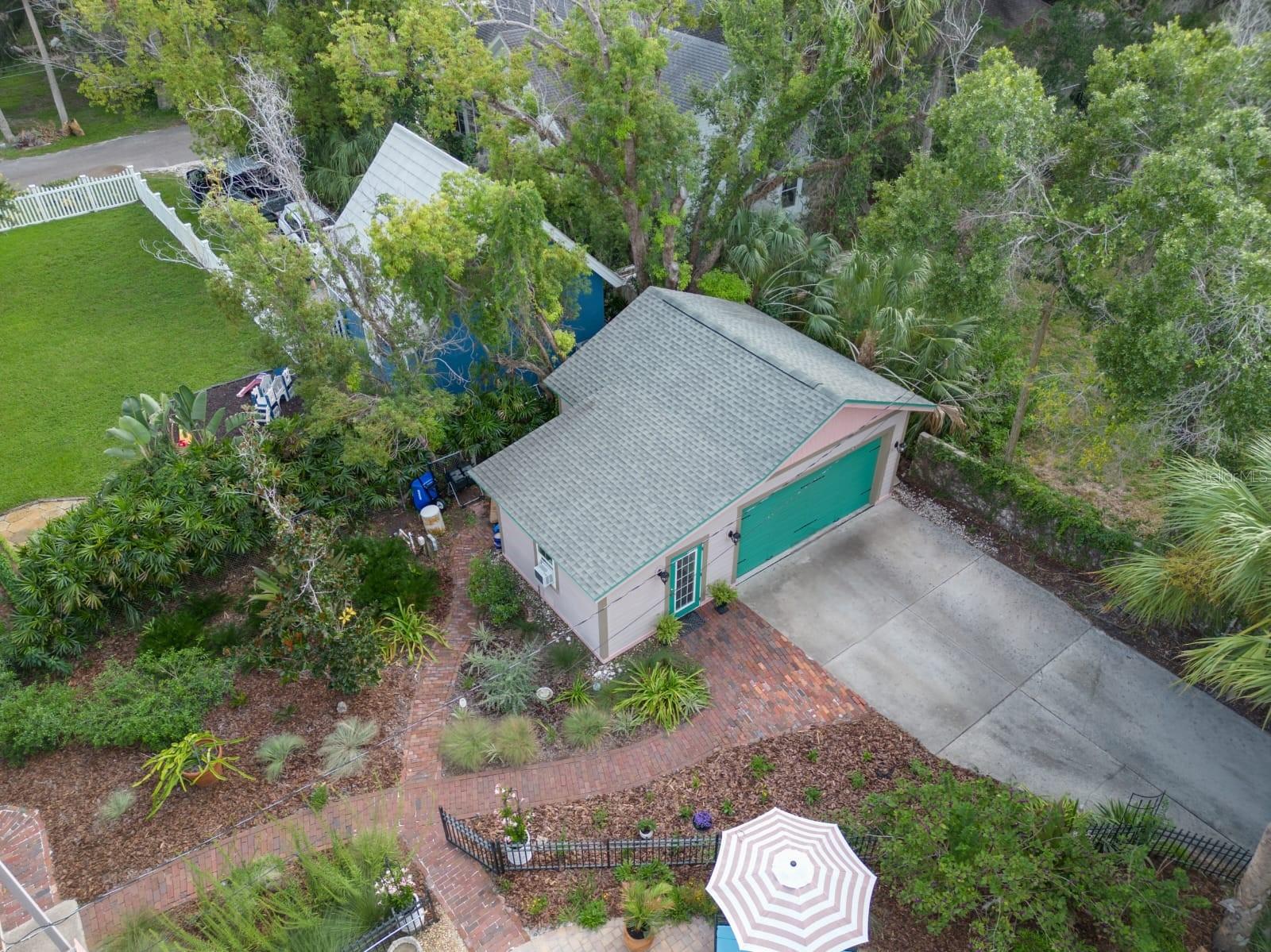 Detached garage with climate control workshop