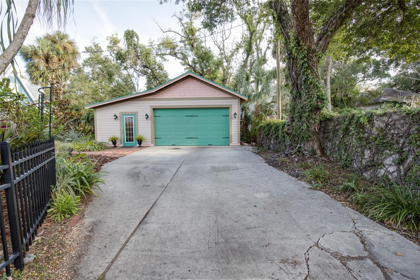 Driveway to detached garage