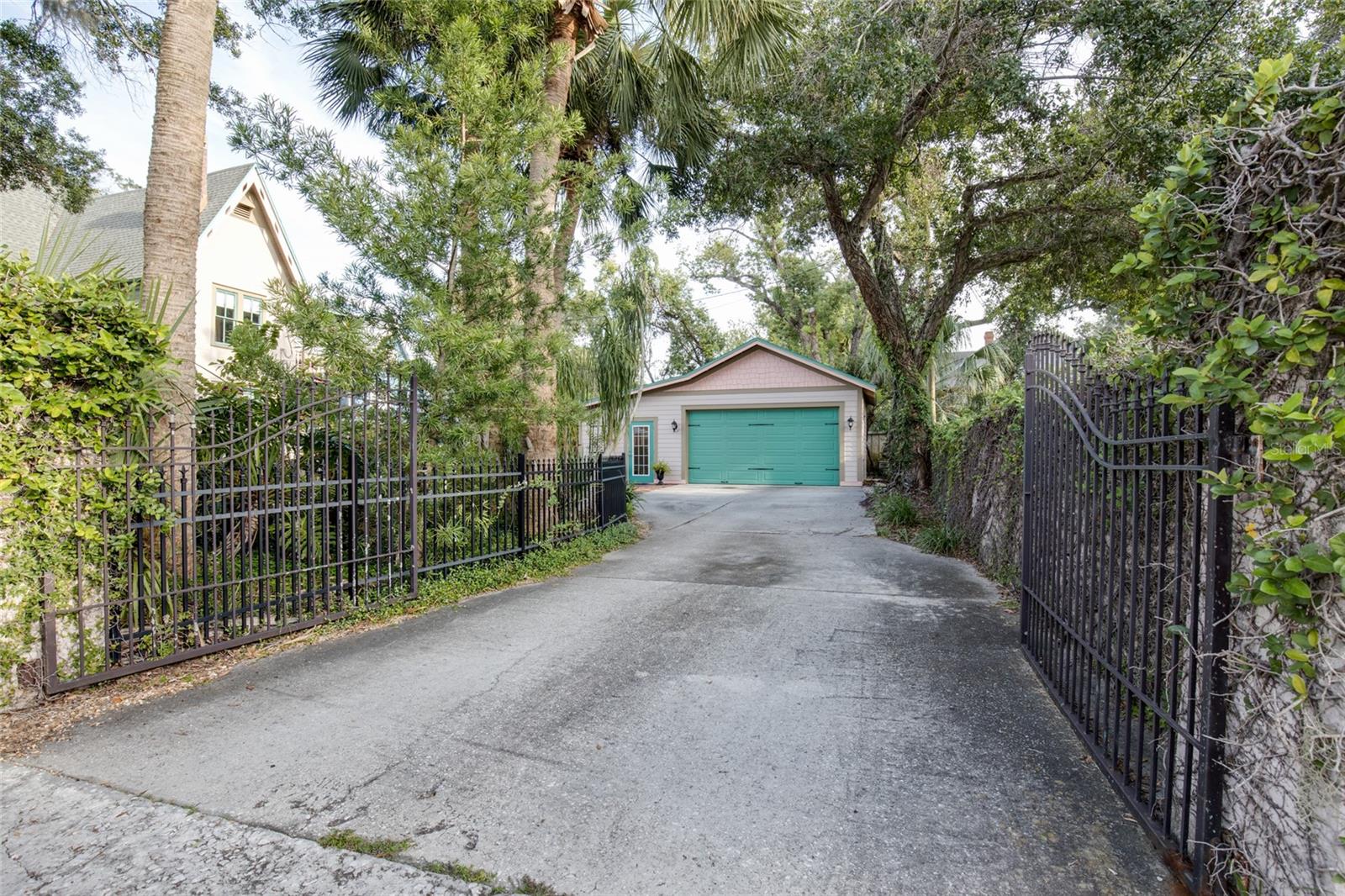 Driveway to detached garage