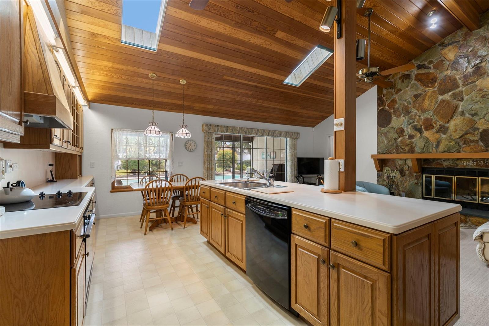Wood Ceiling & Skylight