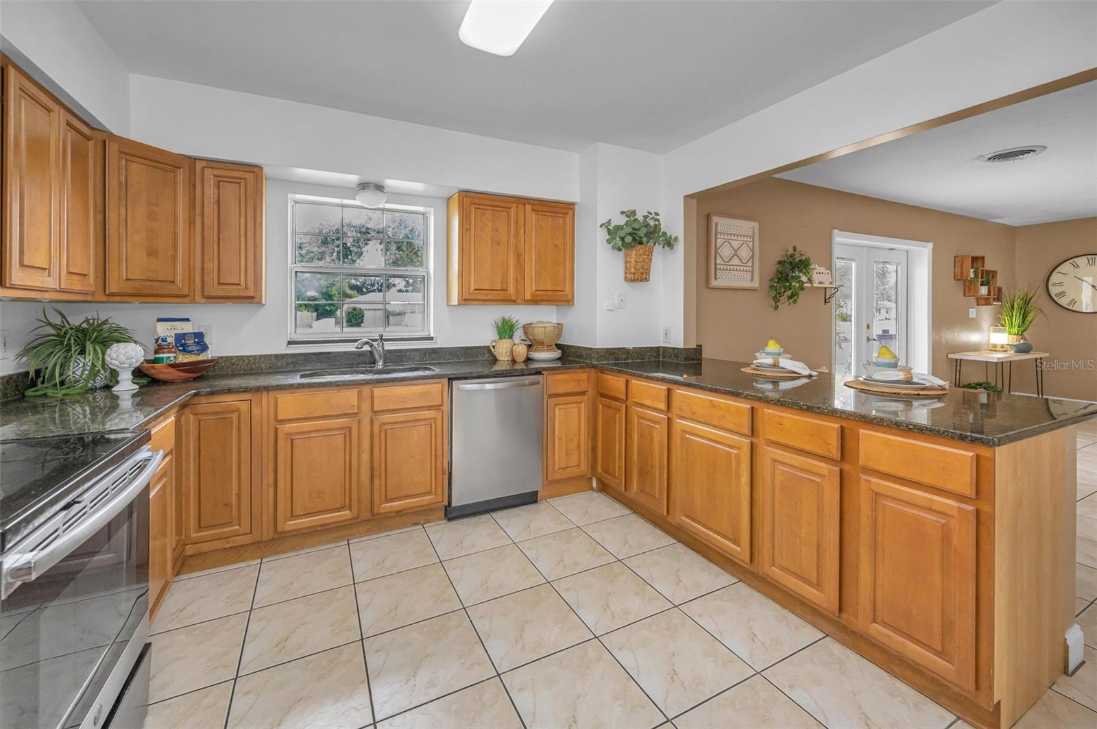 You won’t lack for space or counter space in this kitchen.