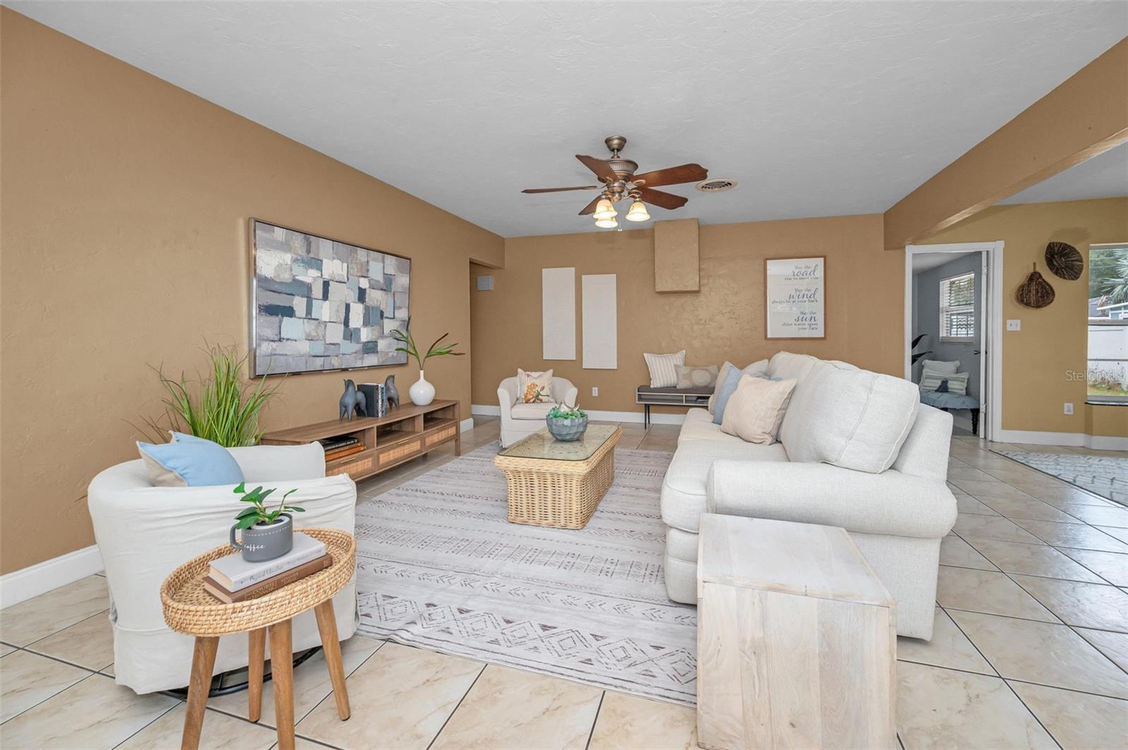Spacious, open living room.