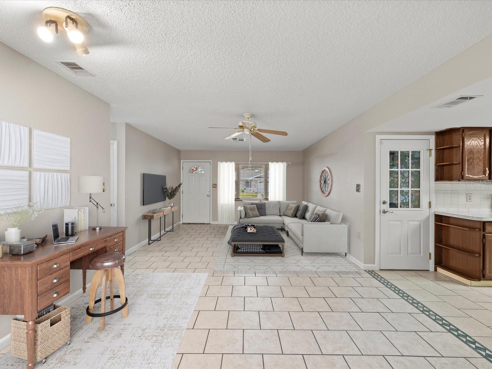 Virtually Staged living Room