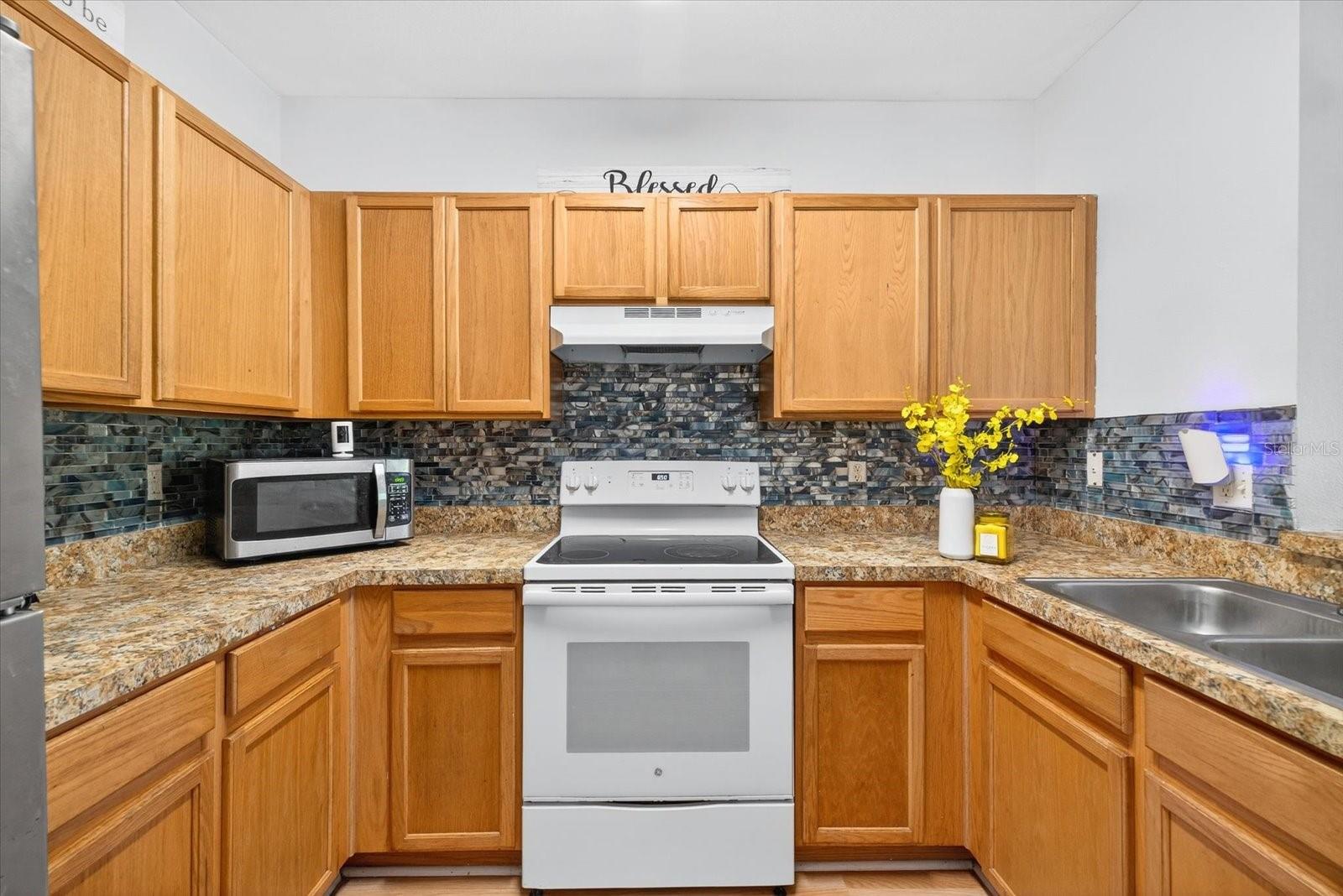 Wood Cabinets throughout