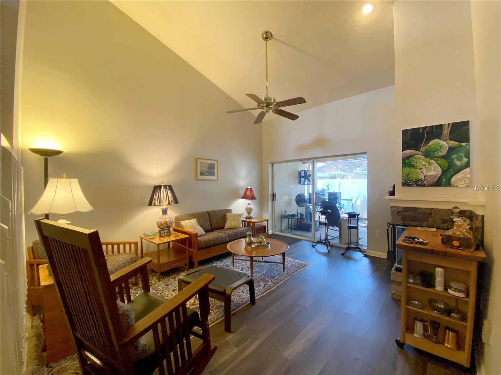 View of living room from kitchen