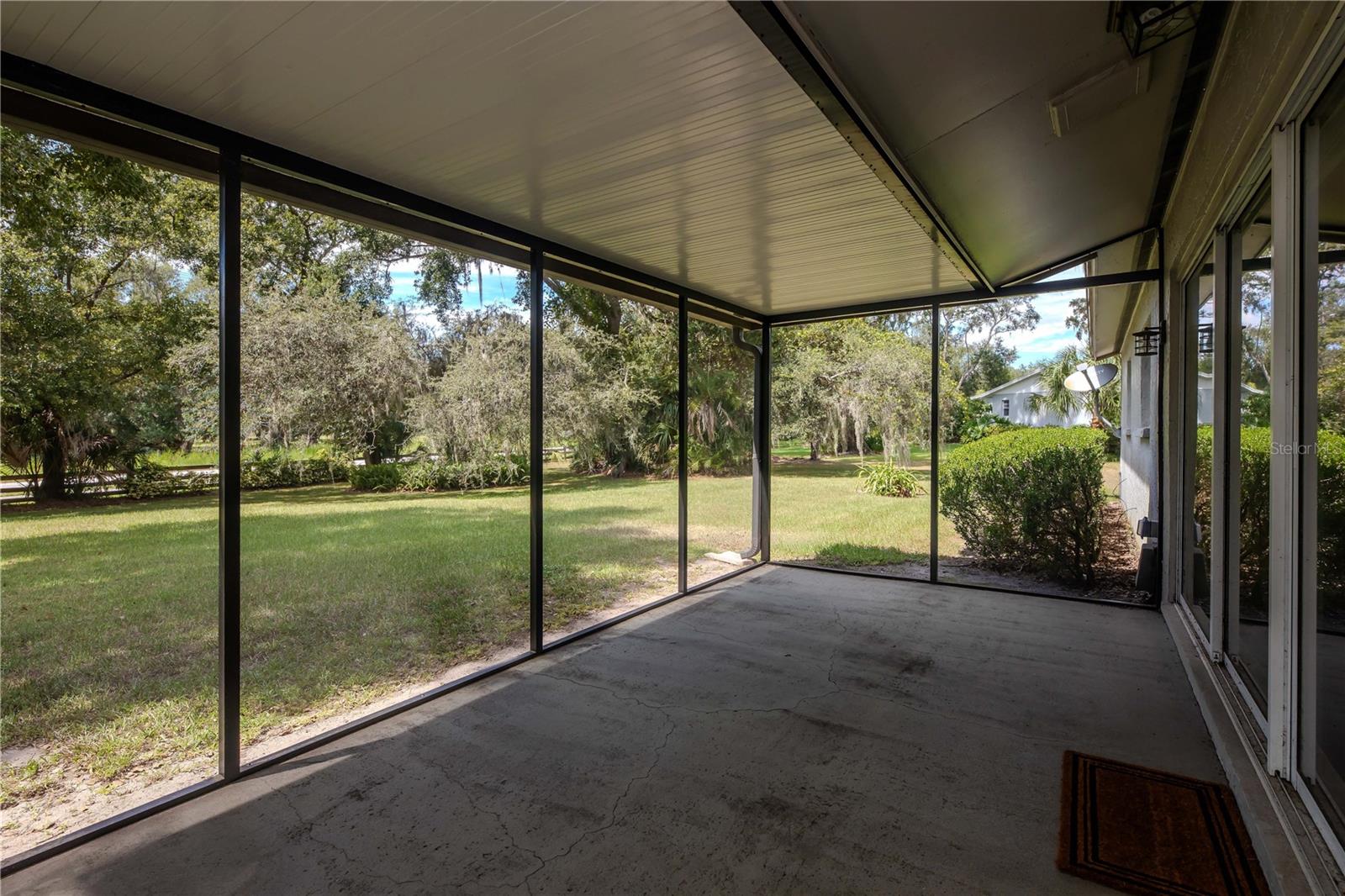 Covered and Screened Back Porch Lanai