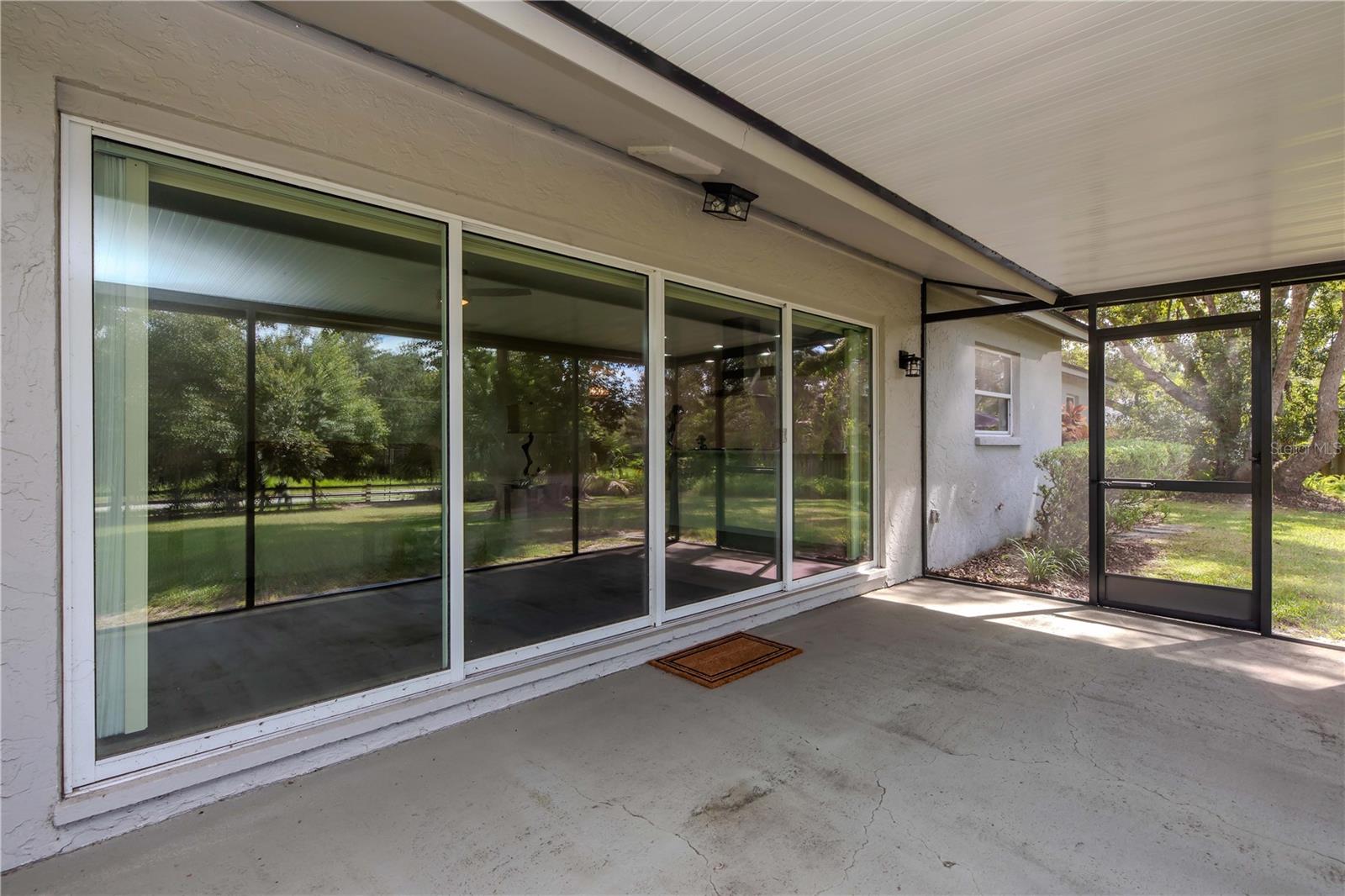 Covered and Screened Back Porch Lanai