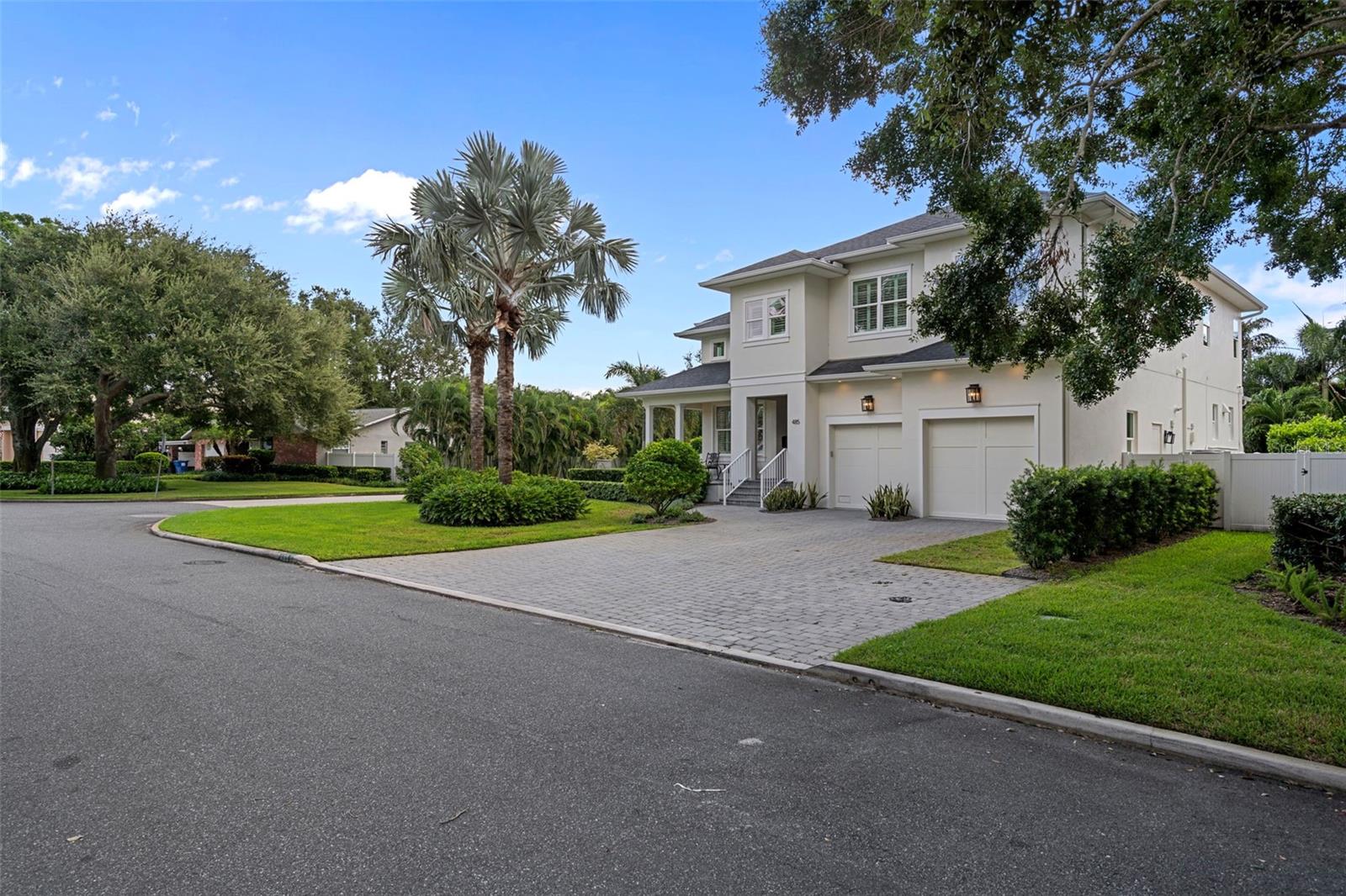 Side view of expansive lot