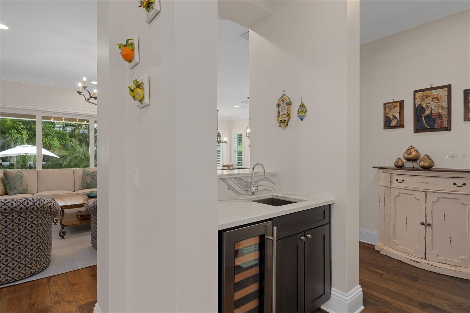 Perfect entertaining space with wine/beverage wet bar included!