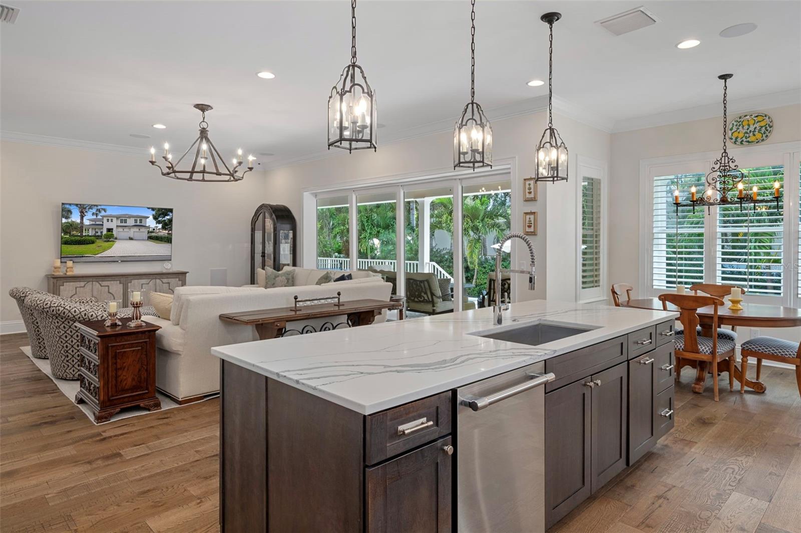 Kitchen views into great room. Seamless flow for entertaining
