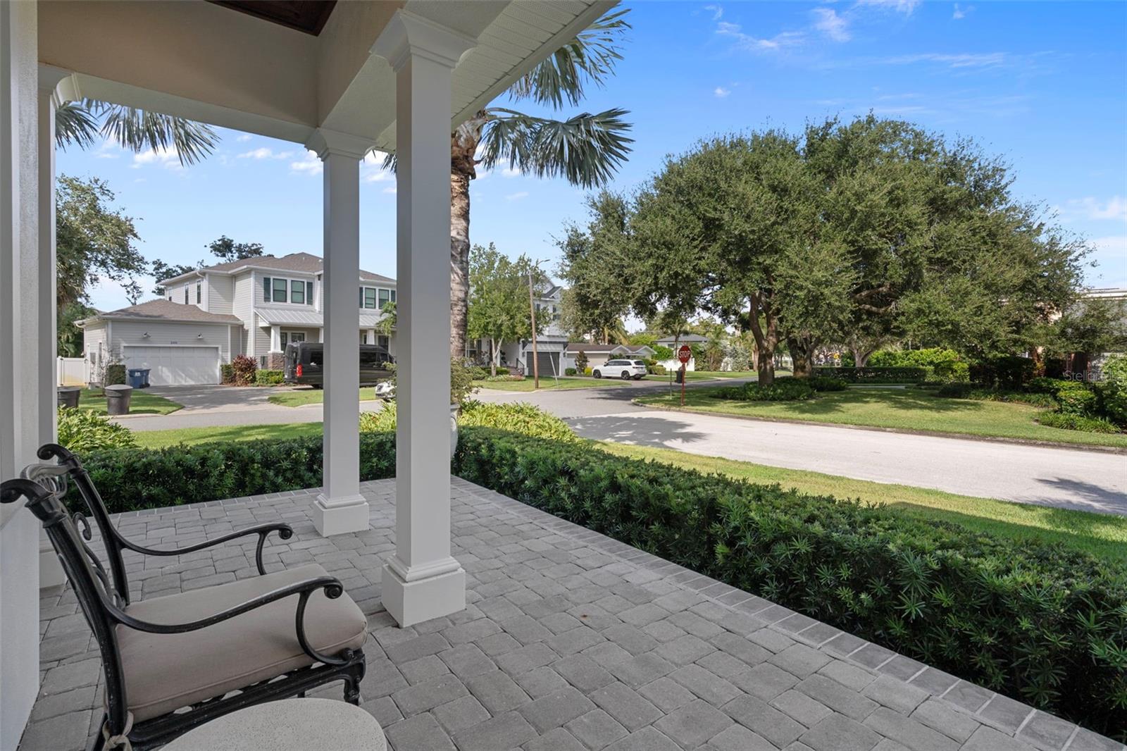 Wraparound front porch