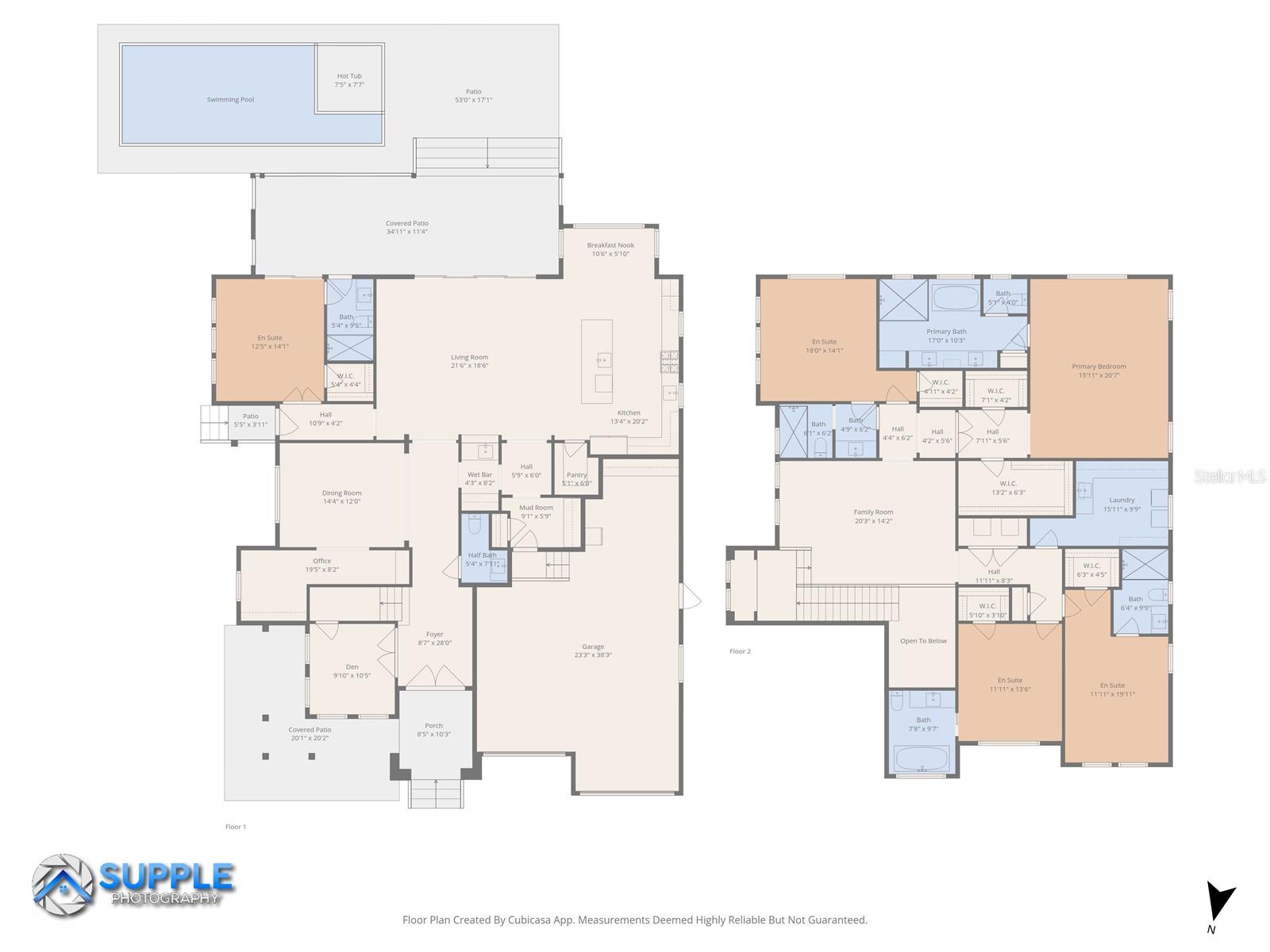 Floor plan for both levels