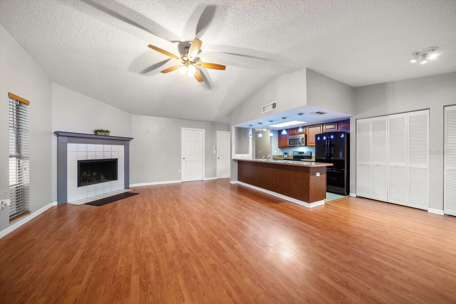 Living Room with Fireplace