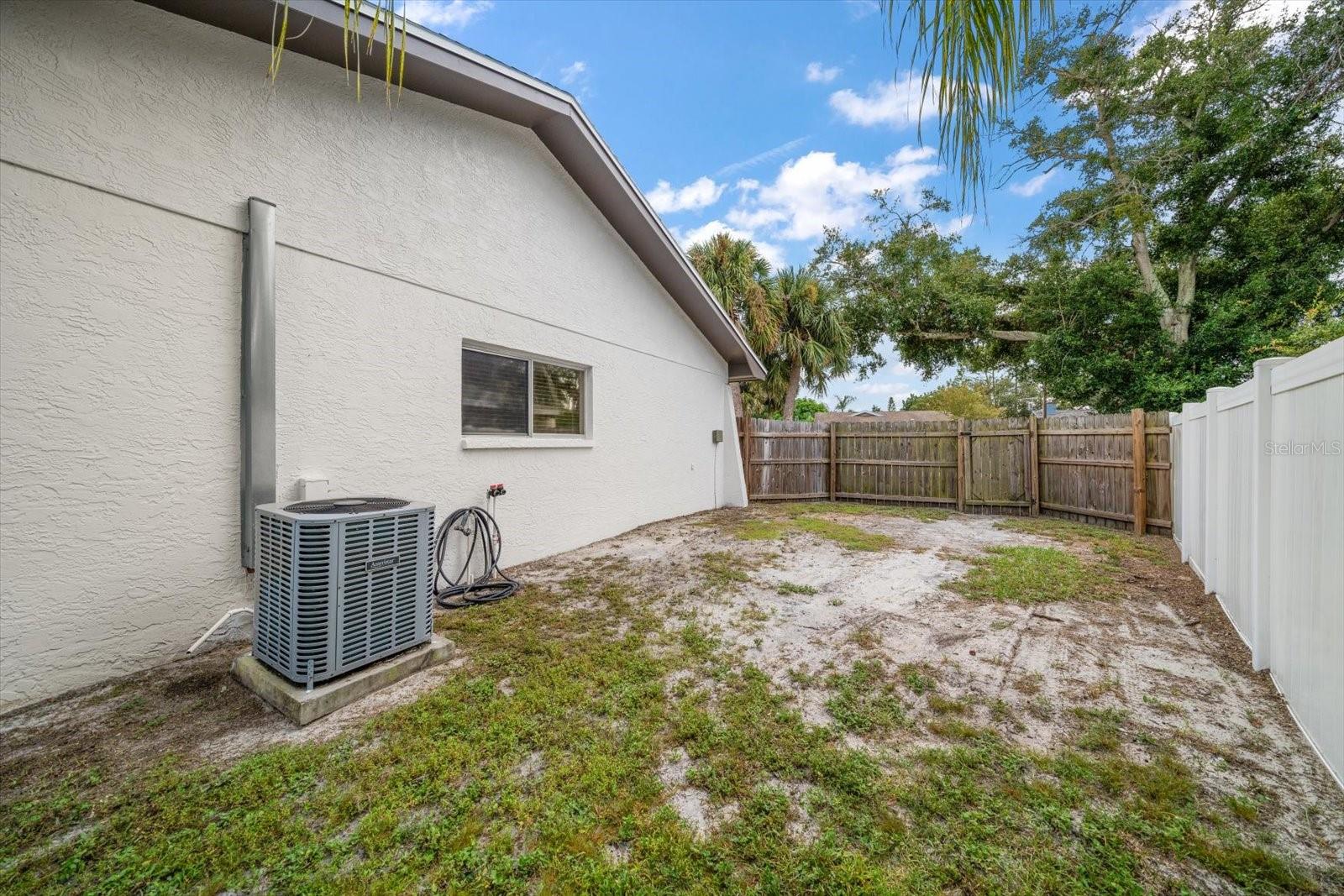 Sideyard with large gate