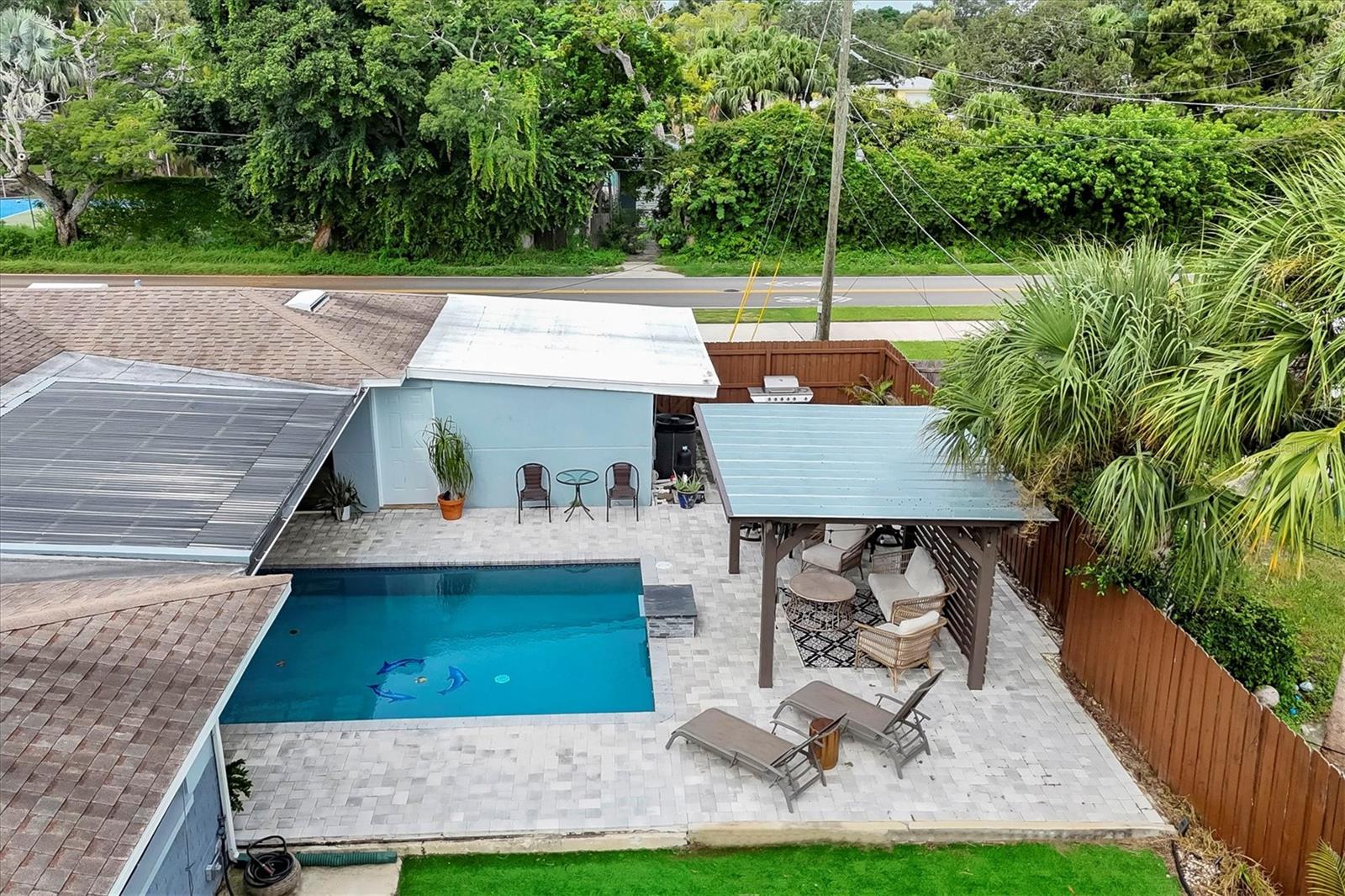 Aerial shot of the tropical oasis!