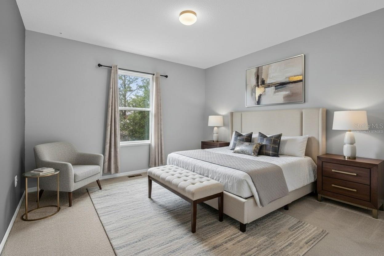 Virtually staged bedroom 2