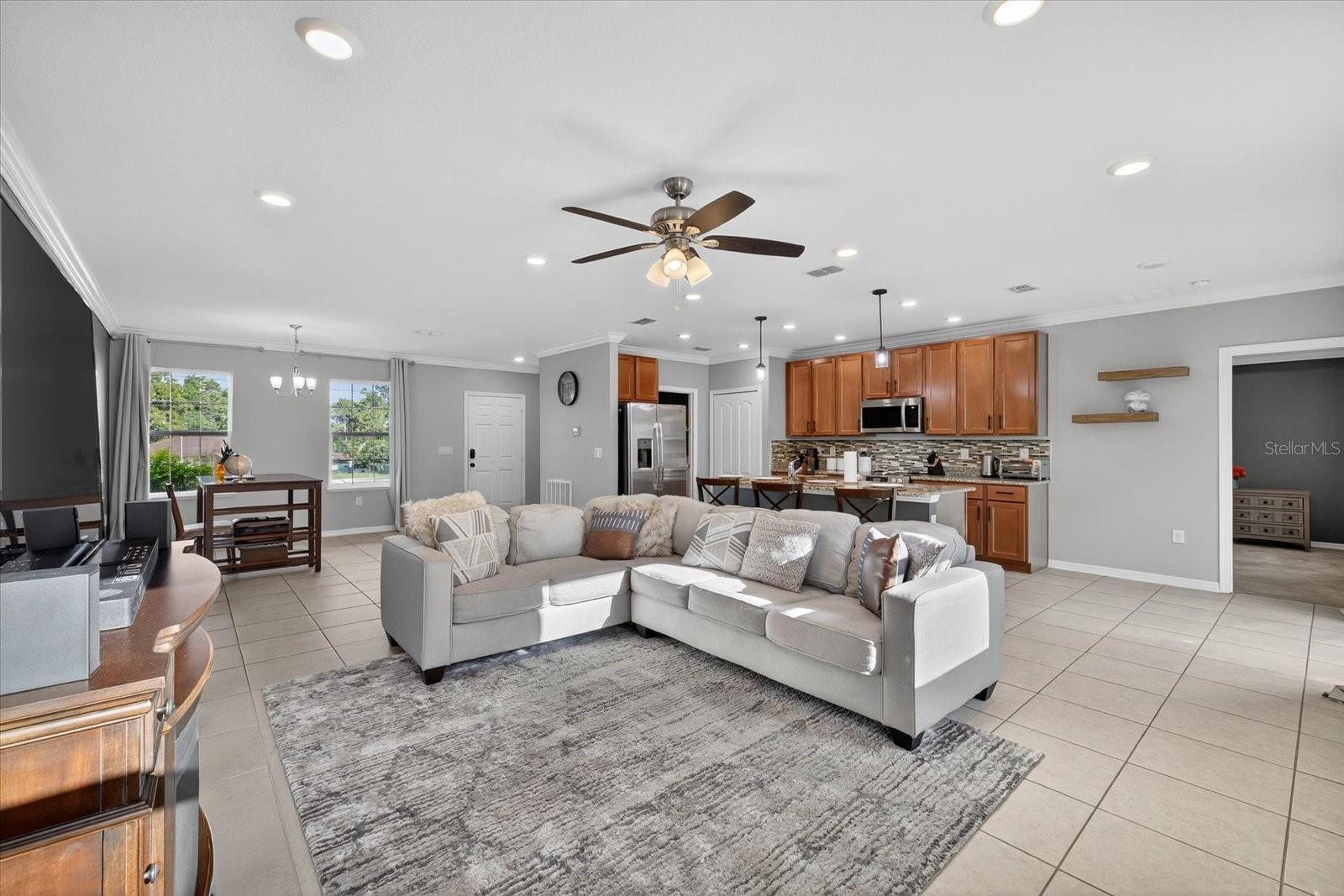 Spacious open floor plan with lots of natural light