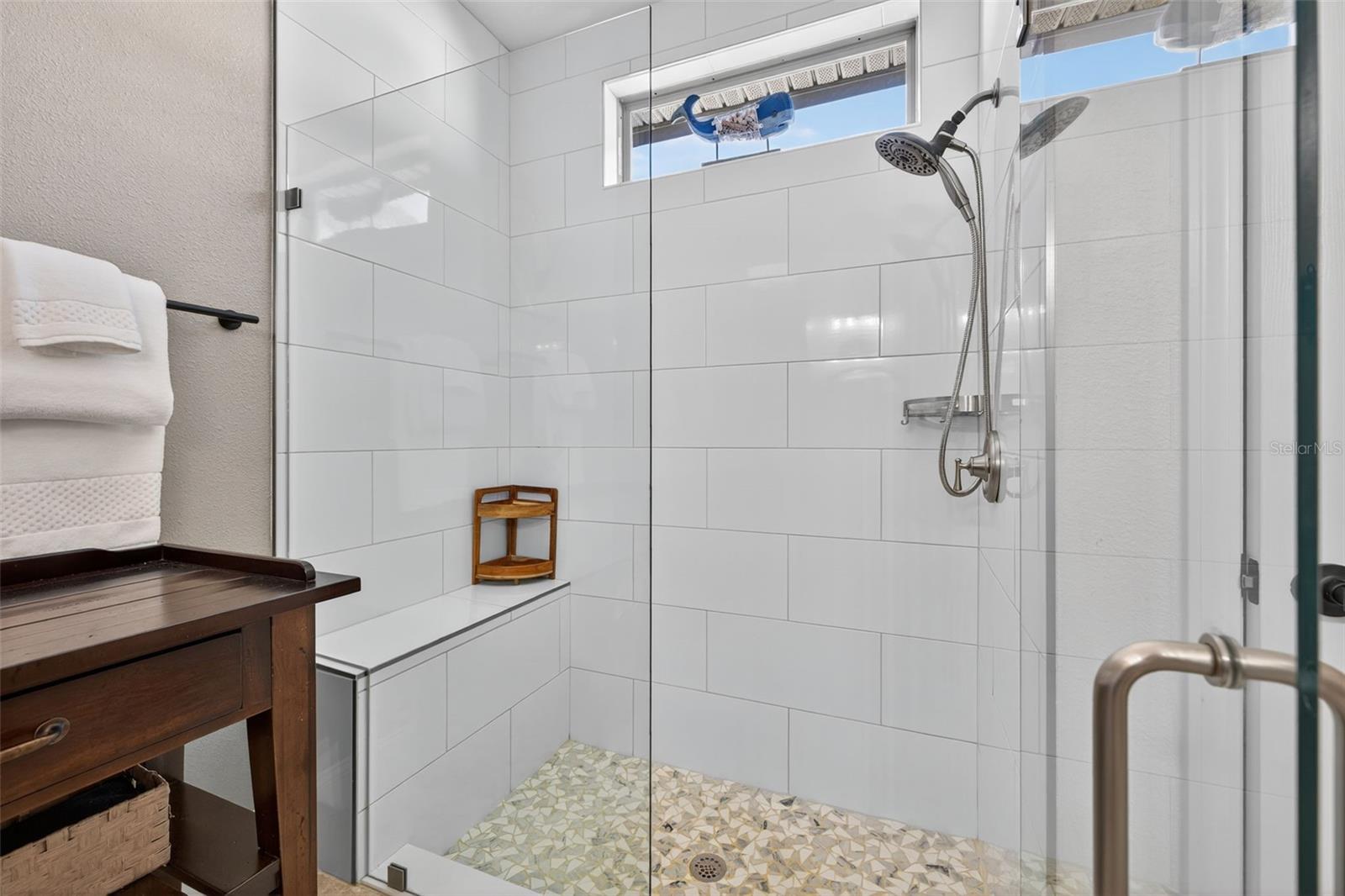 Primary bath walk-in shower