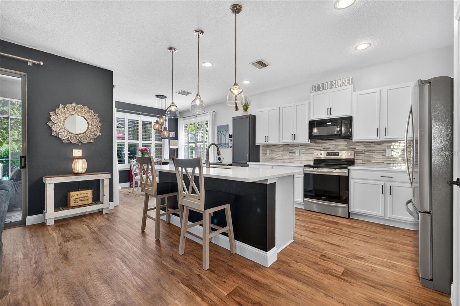Large kitchen island