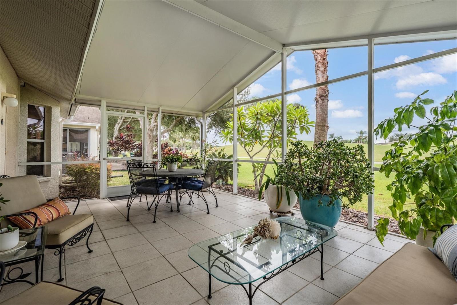 The covered lanai is a great place to start or end your day