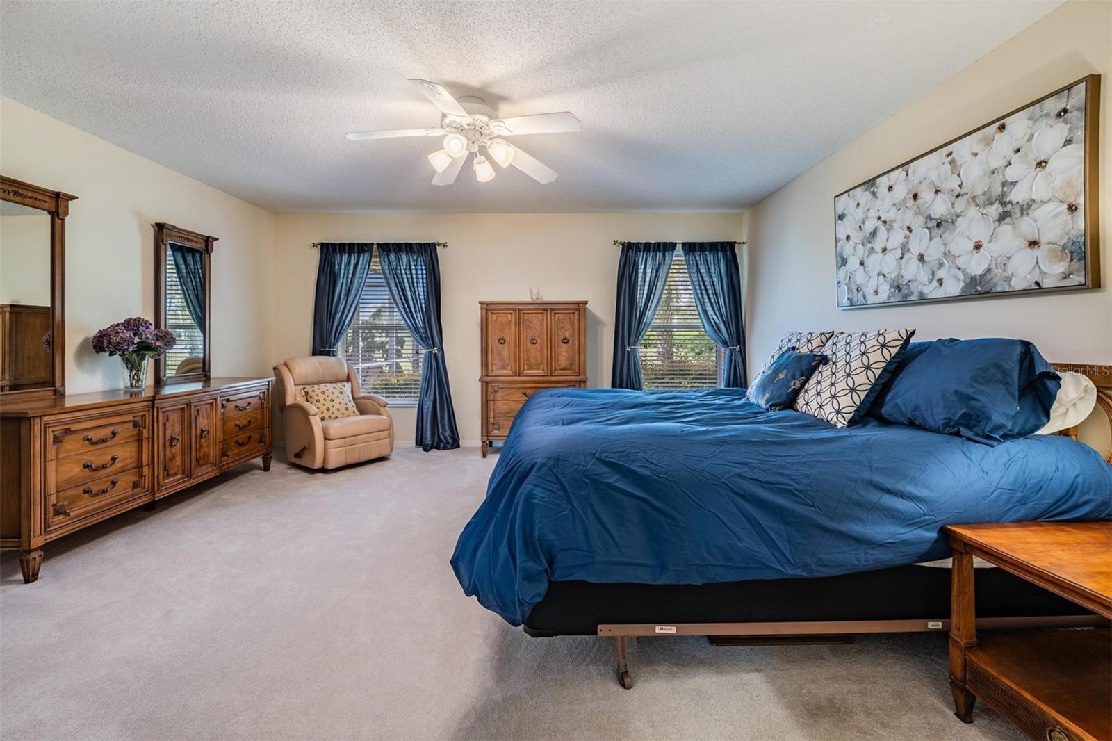WOW! Oversized master bedroom with room for everything