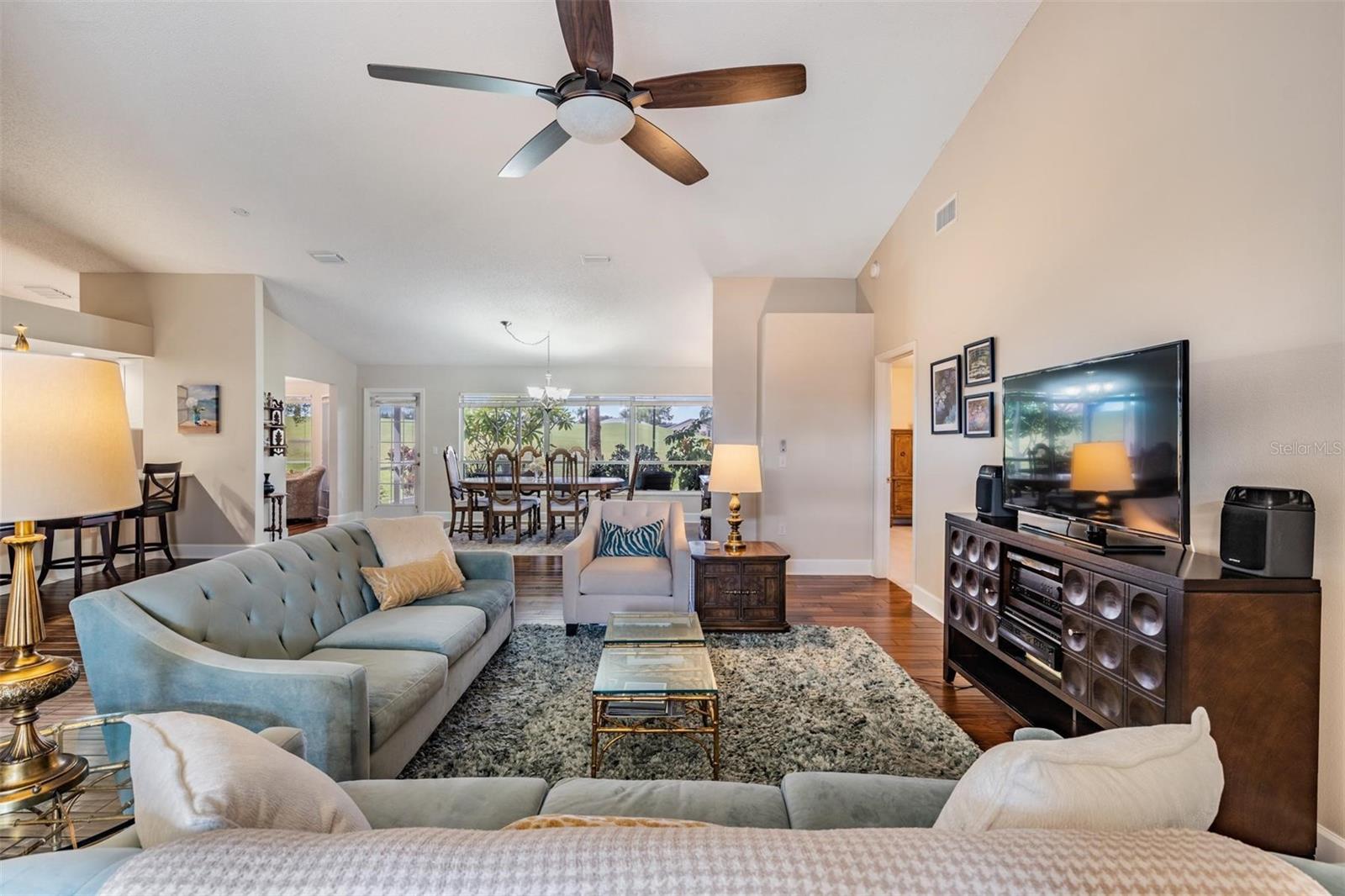 Neutral color palette and easy-care engineered hardwoods are a huge plus!