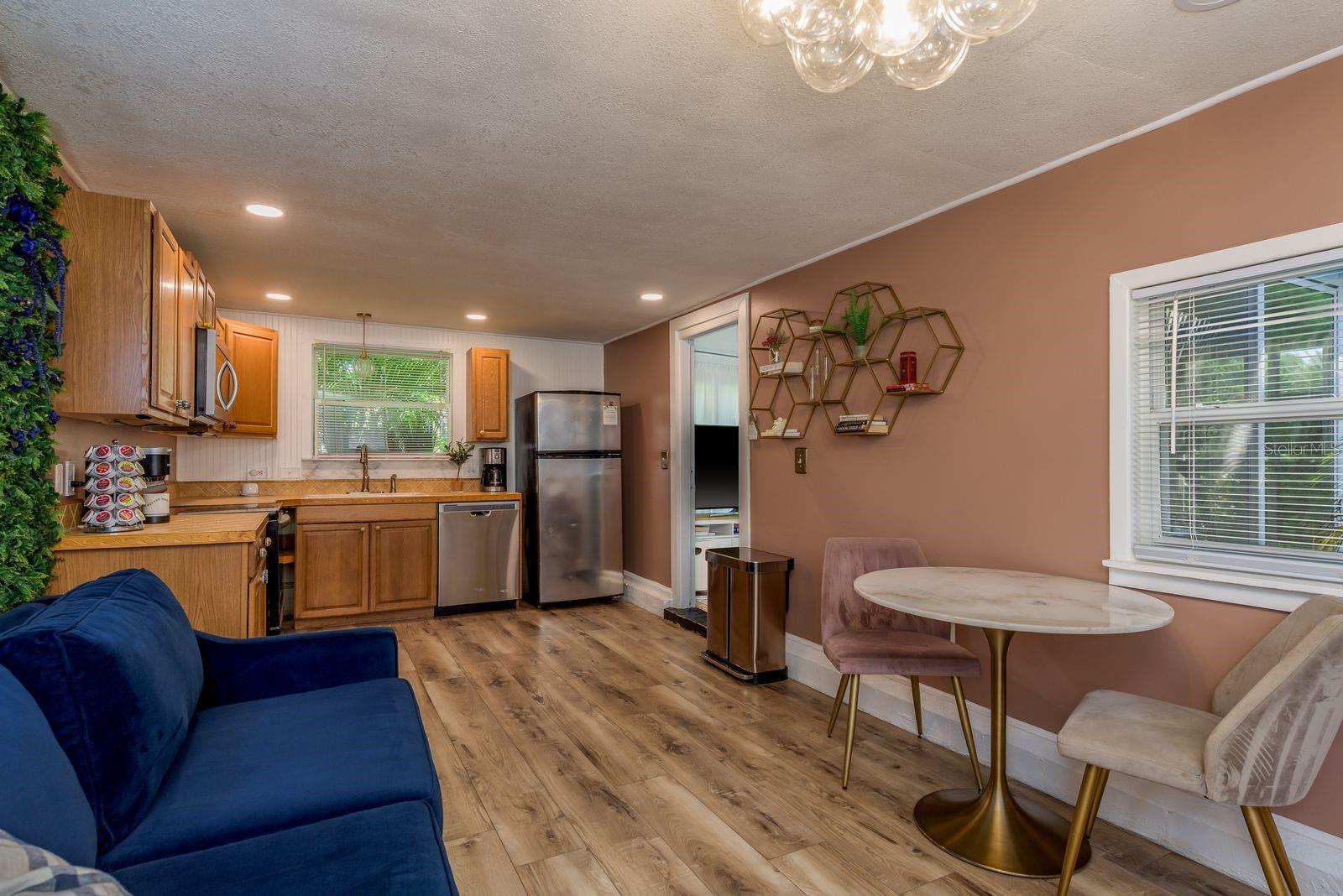 Kitchen/eating area in cottage