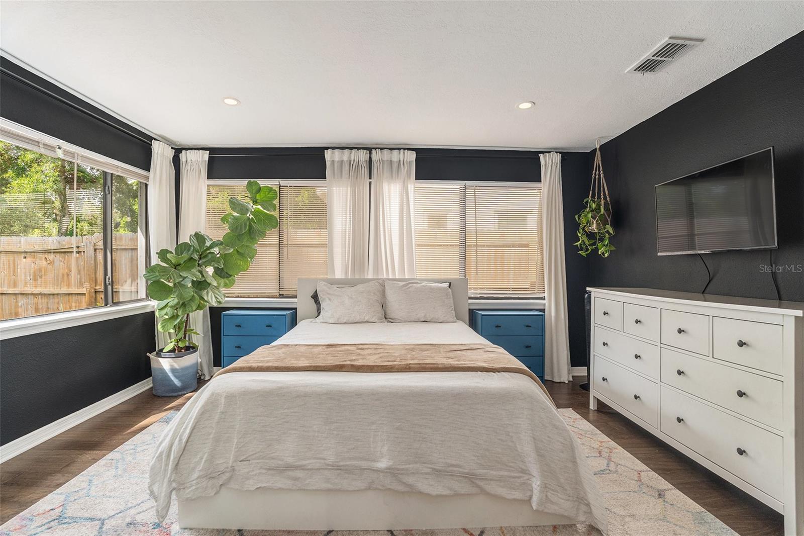 Tons of natural light in the primary bedroom