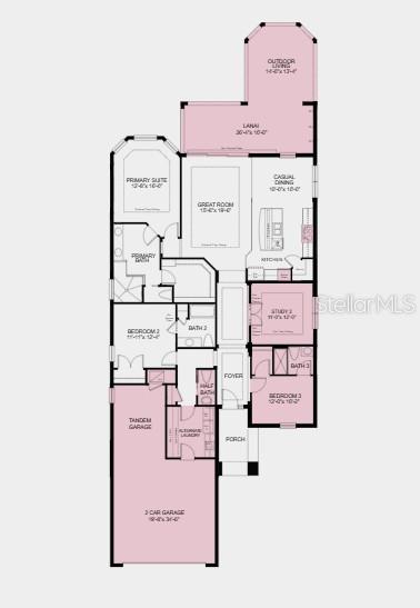 Additional Highlights Include: gourmet kitchen, outdoor kitchen rough in, study, 3rd bedroom, and tandem garage