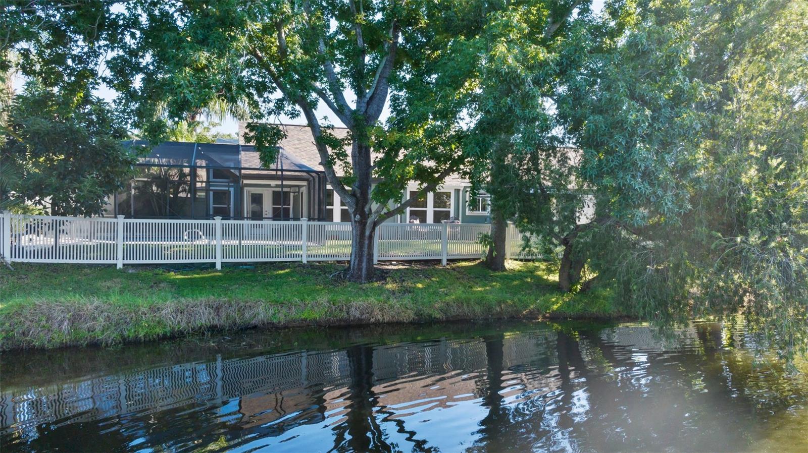 Looking back from the pond — enjoy picturesque views of your home and backyard oasis