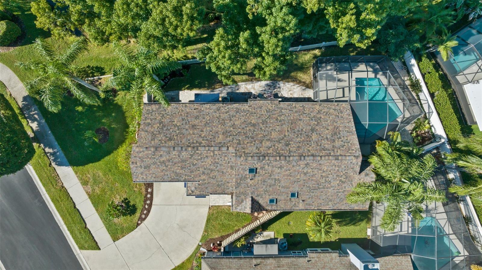 Aerial view showcases a beautifully maintained property — clean, spacious, and move-in ready