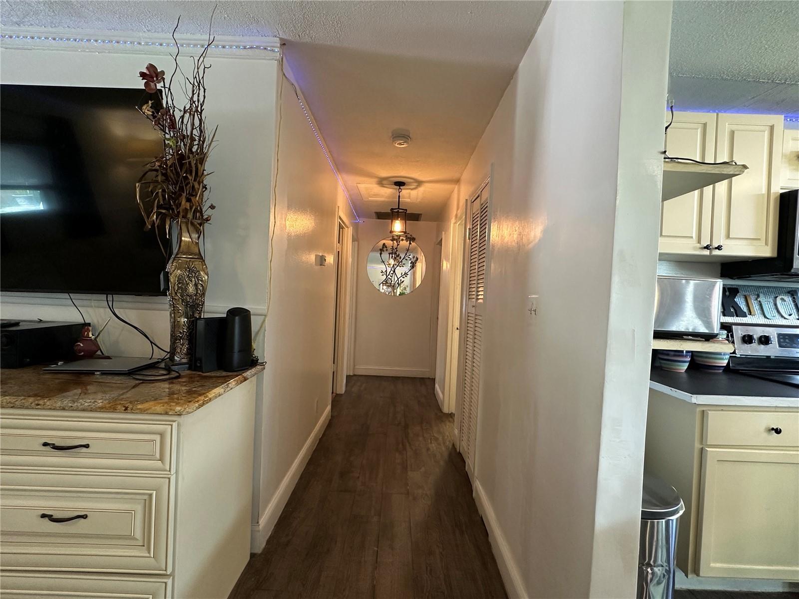 Hall leading to the bedrooms.