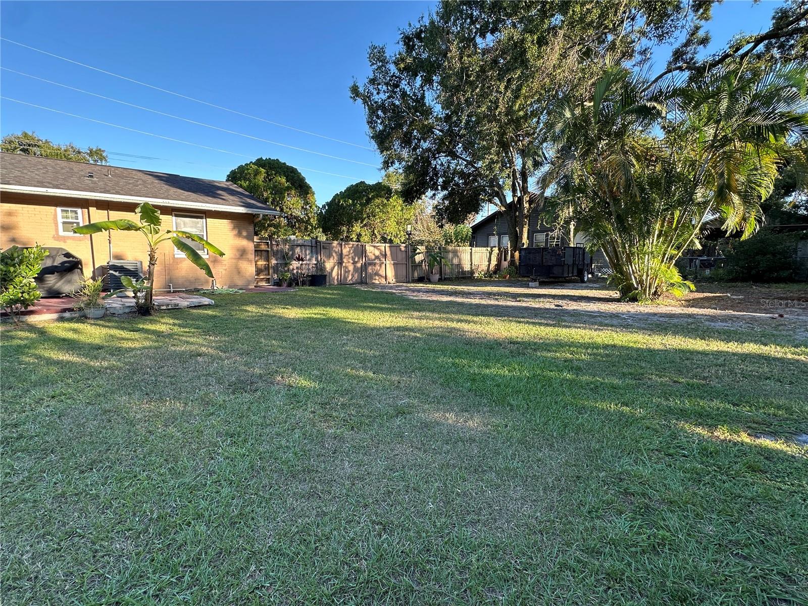 This large yard is rare for the area.